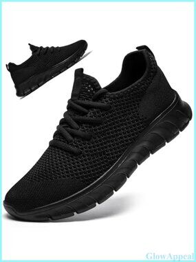 Breathable Mesh Running Shoes Lightweight Slip On Athletic Sneakers Walking